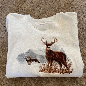 XL Croft and Barrow Deer Crewneck